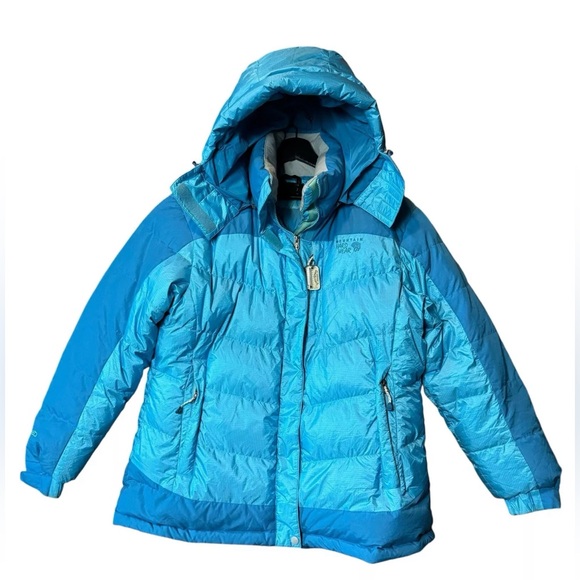 MOUNTAIN HARDWEAR "CHILLWAVE" Blue DOWN JACKET Women’s XL - Picture 4 of 13